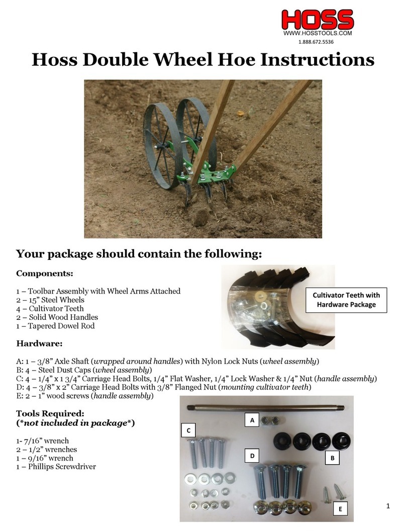 Hoss Double Wheel Hoe instructions