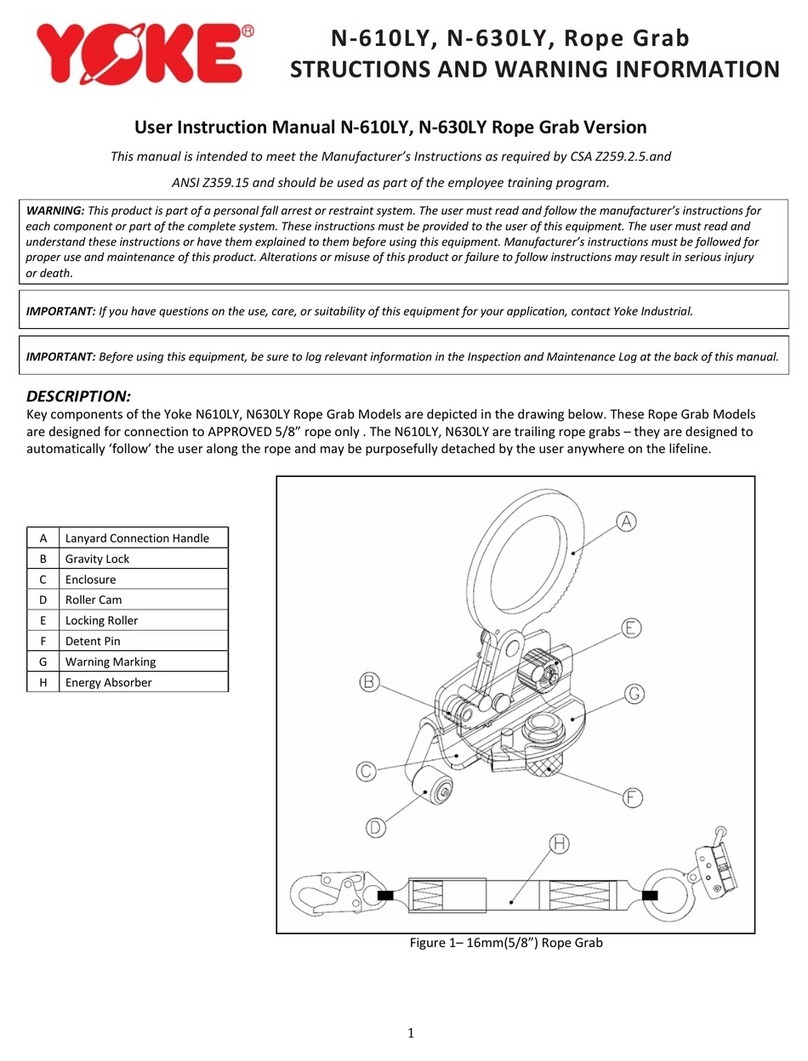 Yoke N-610LY INSTRUCTIONS AND WARNING INFORMATION Yoke N-610LY INSTRUCTIONS AND WARNING INFORMATION