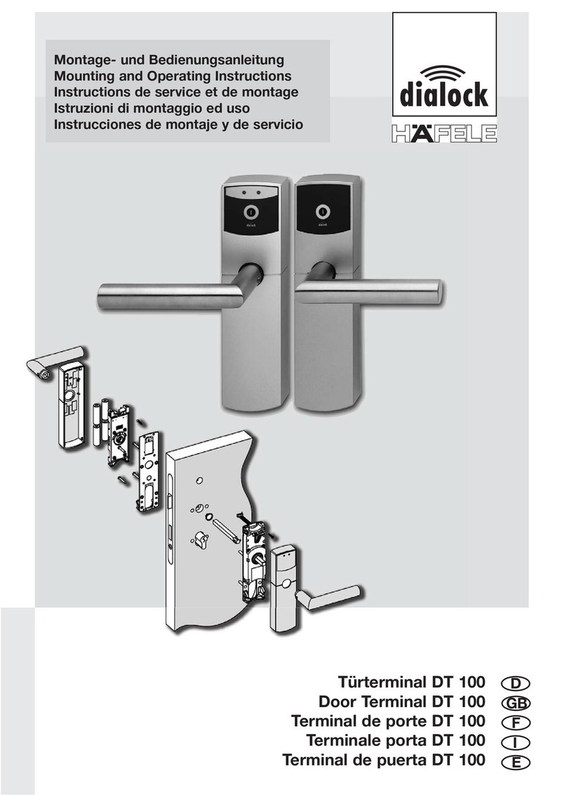Hafele DT 100 Mounting and operating instructions Hafele DT 100 Mounting and operating instructions