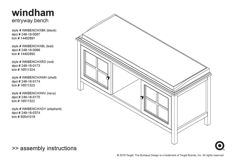 Target WINDHAM WNBENCHXBK Assembly instructions