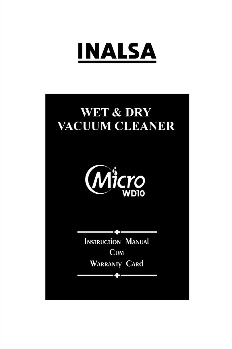 Inalsa Micro WD10 Instruction manual and warranty card