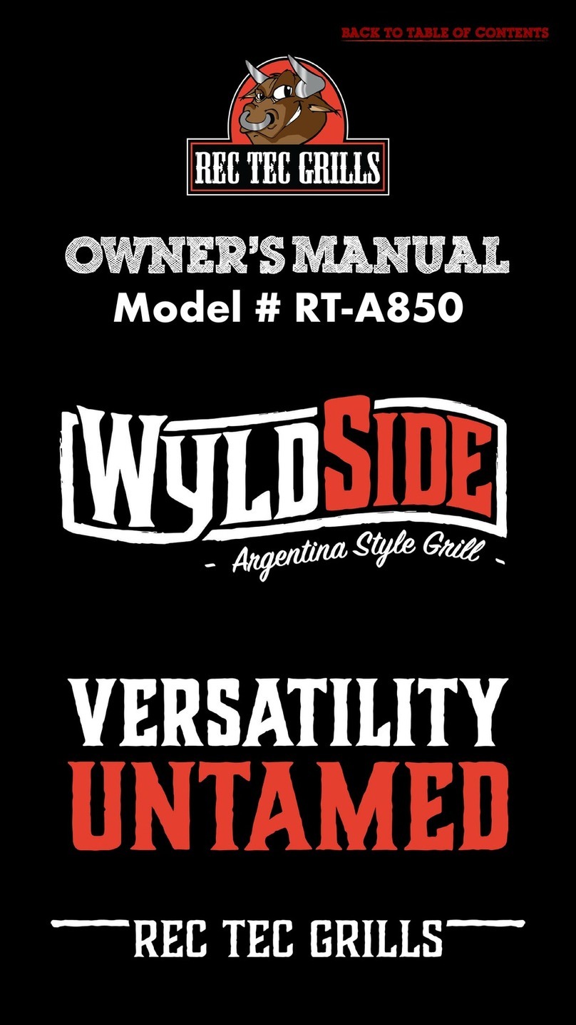 Rec Tec Grills WyldSide RT-A850 owner's manual Rec Tec Grills WyldSide RT-A850 owner's manual