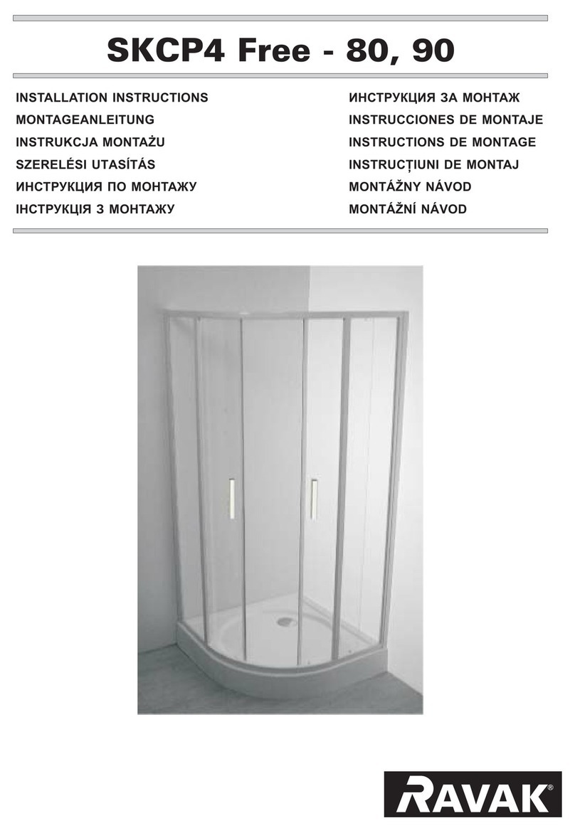 RAVAK SKCP4 Free-80 installation instructions