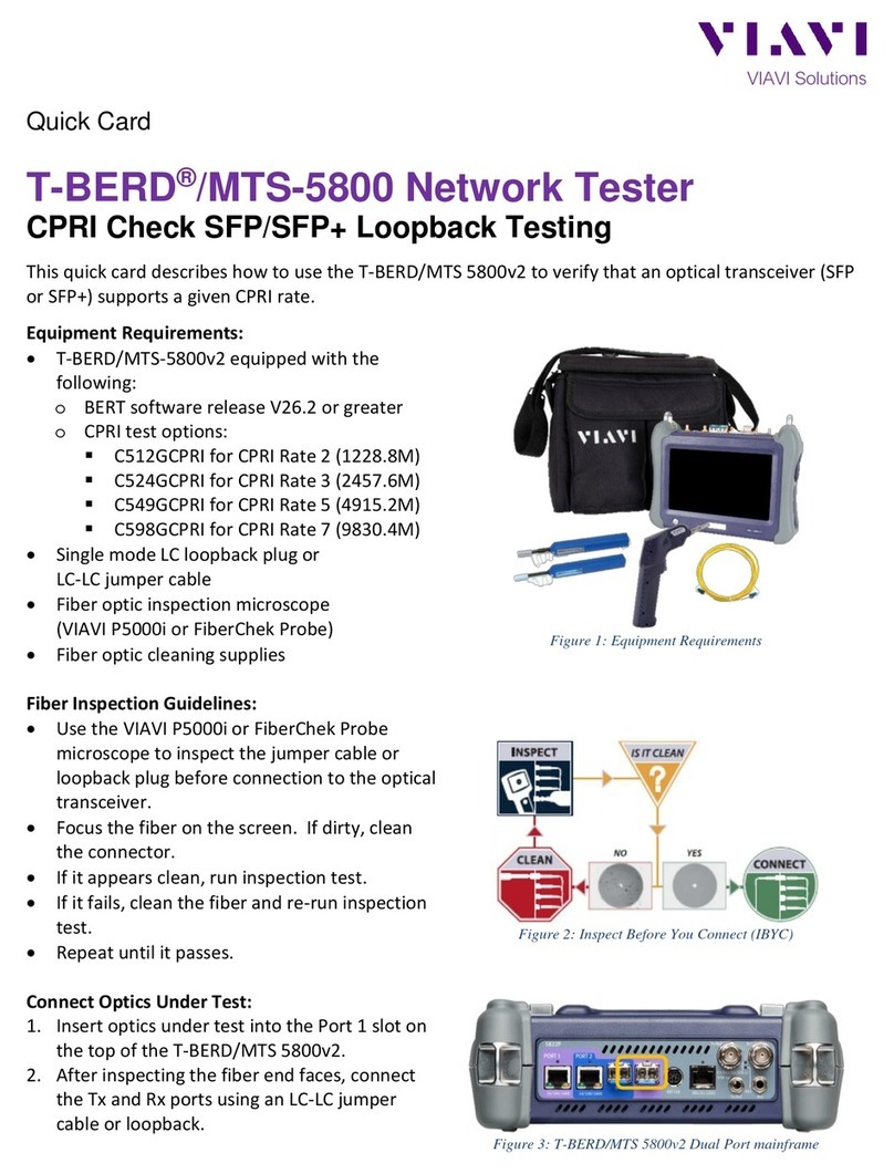 Viavi T-BERD MTS 5800 Quick Card