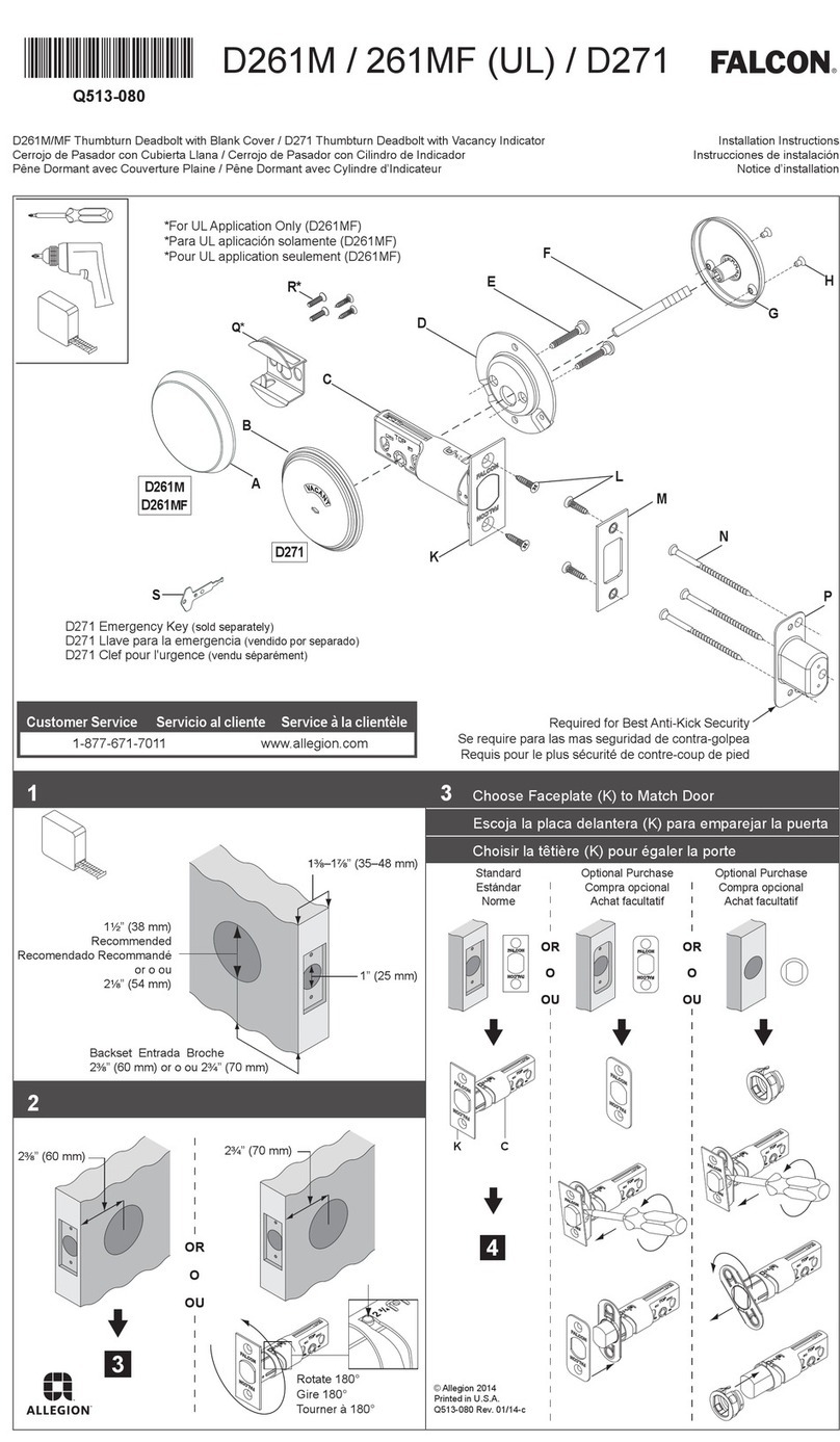 Falcon D261M installation instructions