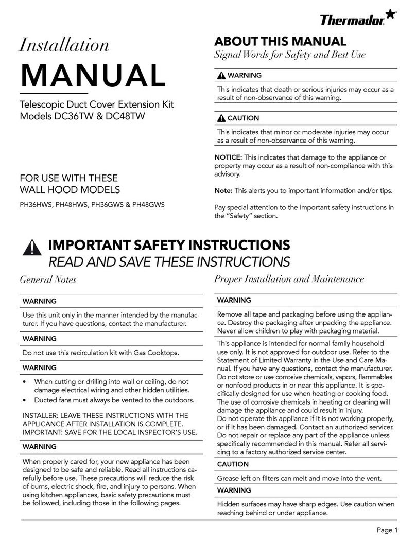 Thermador DC36TW User manual