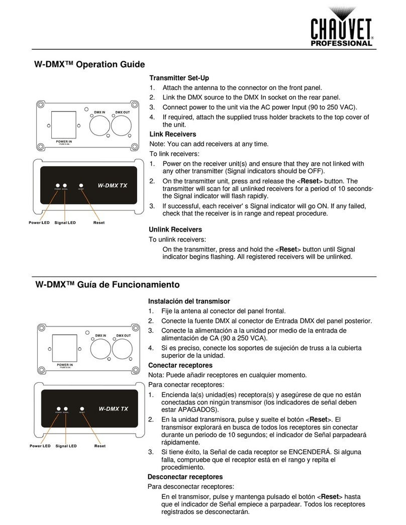 Chauvet W-DMX Operation guide