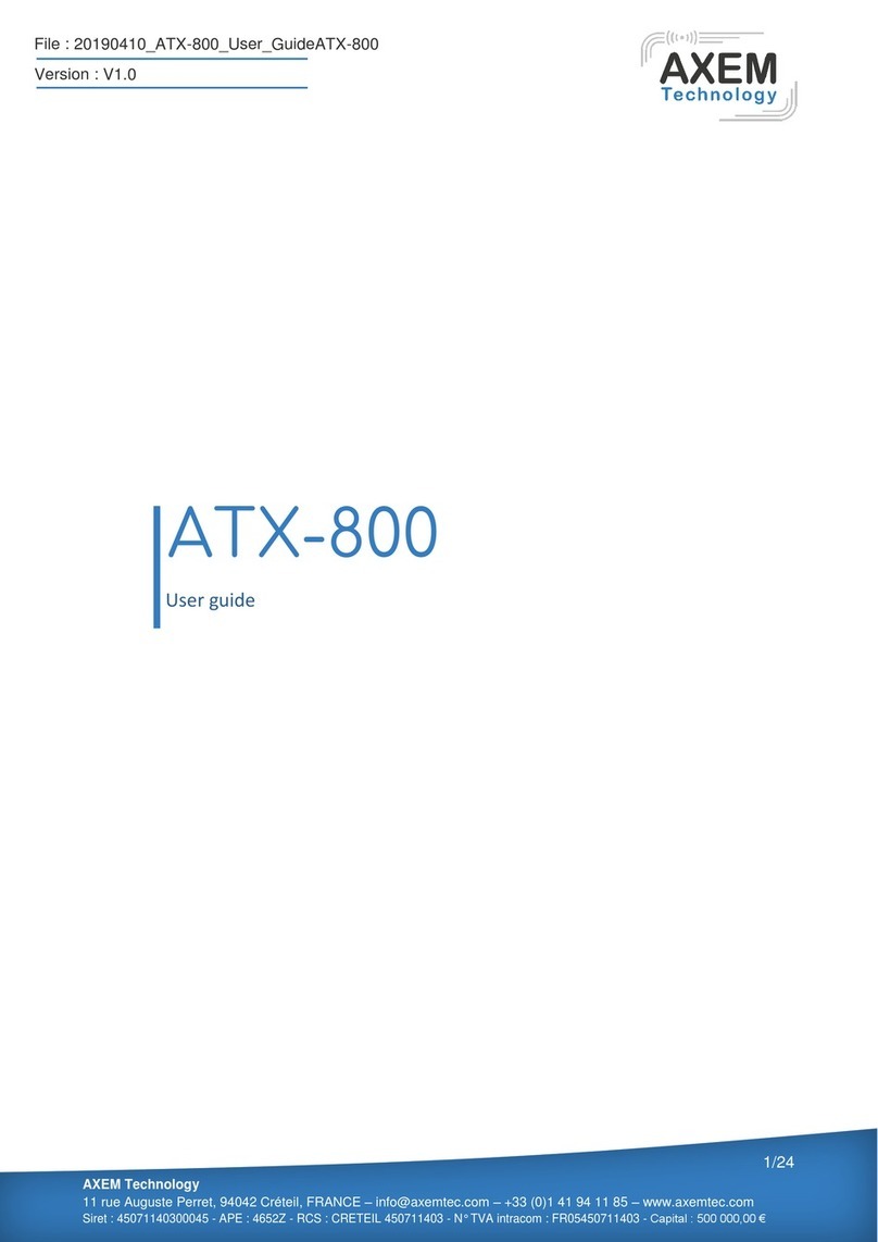 AXEM Technology ATX-800 User manual