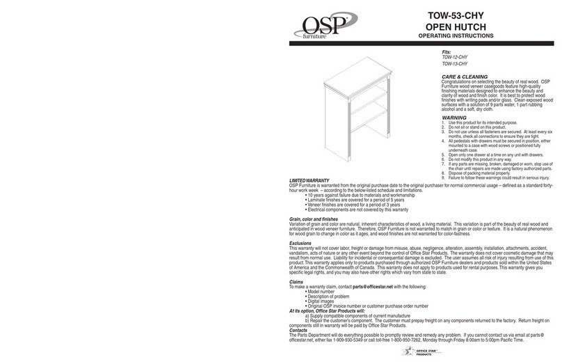 OSP TOW-53-CHY User manual