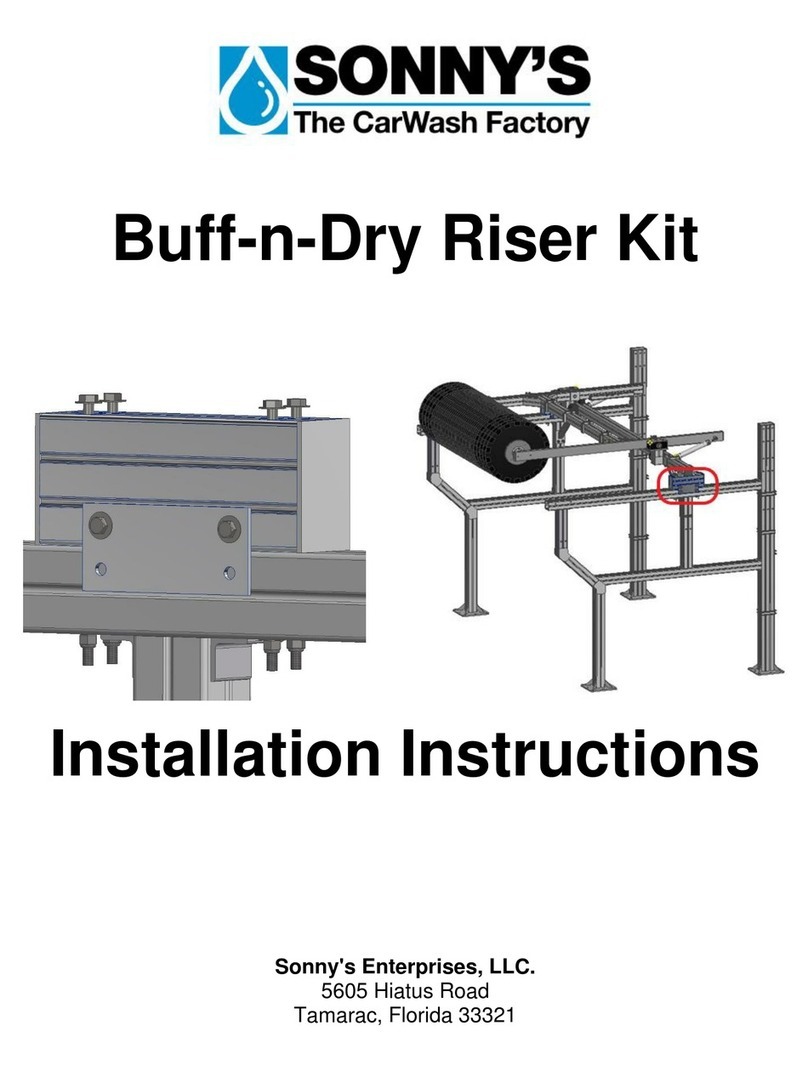 Sonny's Buff-n-Dry Riser installation instructions