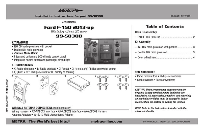 Metra Electronics 99-5830B installation instructions
