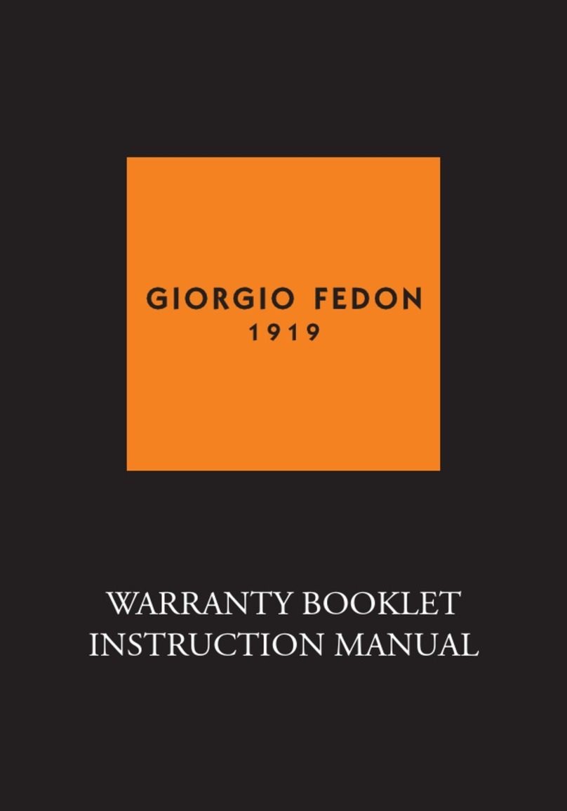 GIORGIO FEDON VD53 Warranty Booklet Instruction Manual