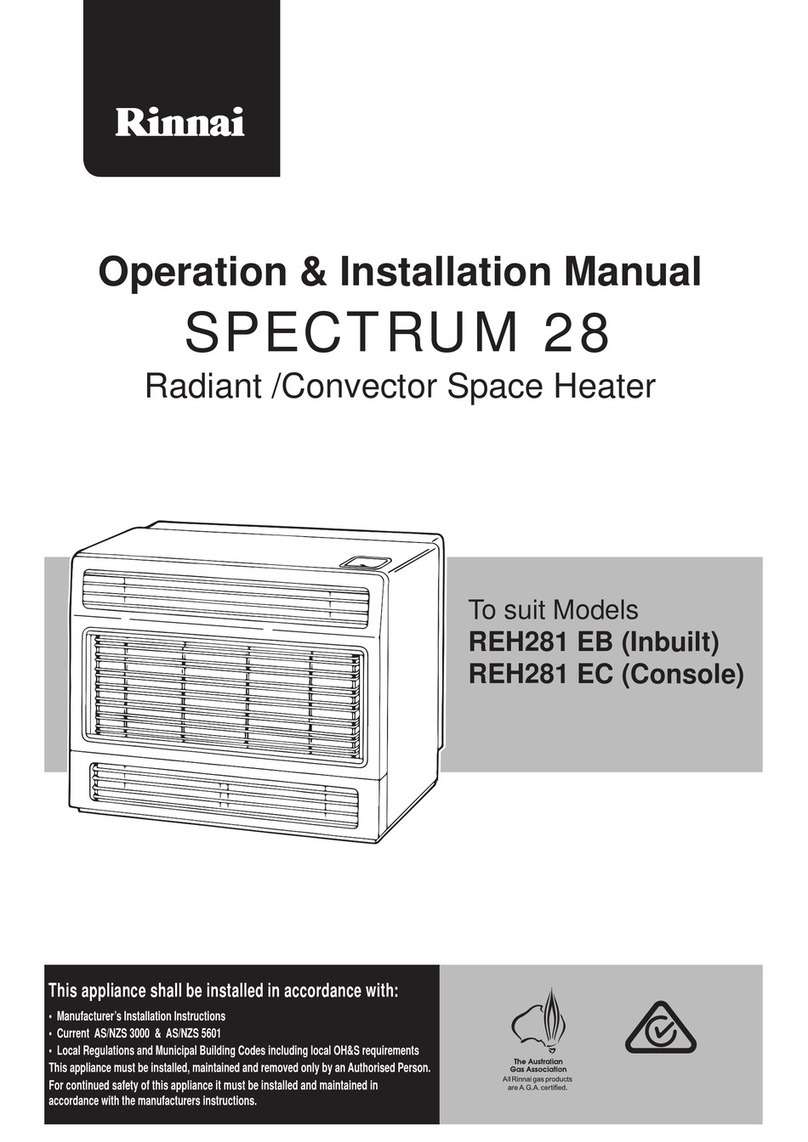 Rinnai SPECTRUM 28 REH281 EB Operation & installation manual