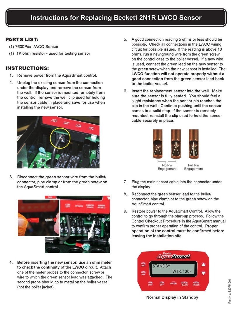 Beckett 2N1R LWCO 7600P Series instructions