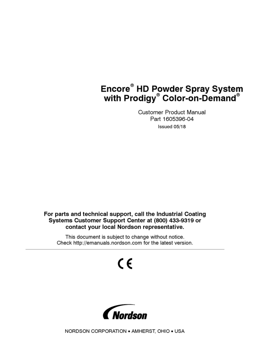 Nordson Encore HD Powder Spray System with Prodigy... Customer product manual