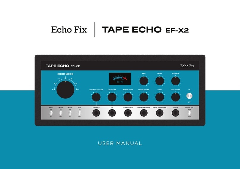Echo Fix TAPE ECHO EF-X2 user manual