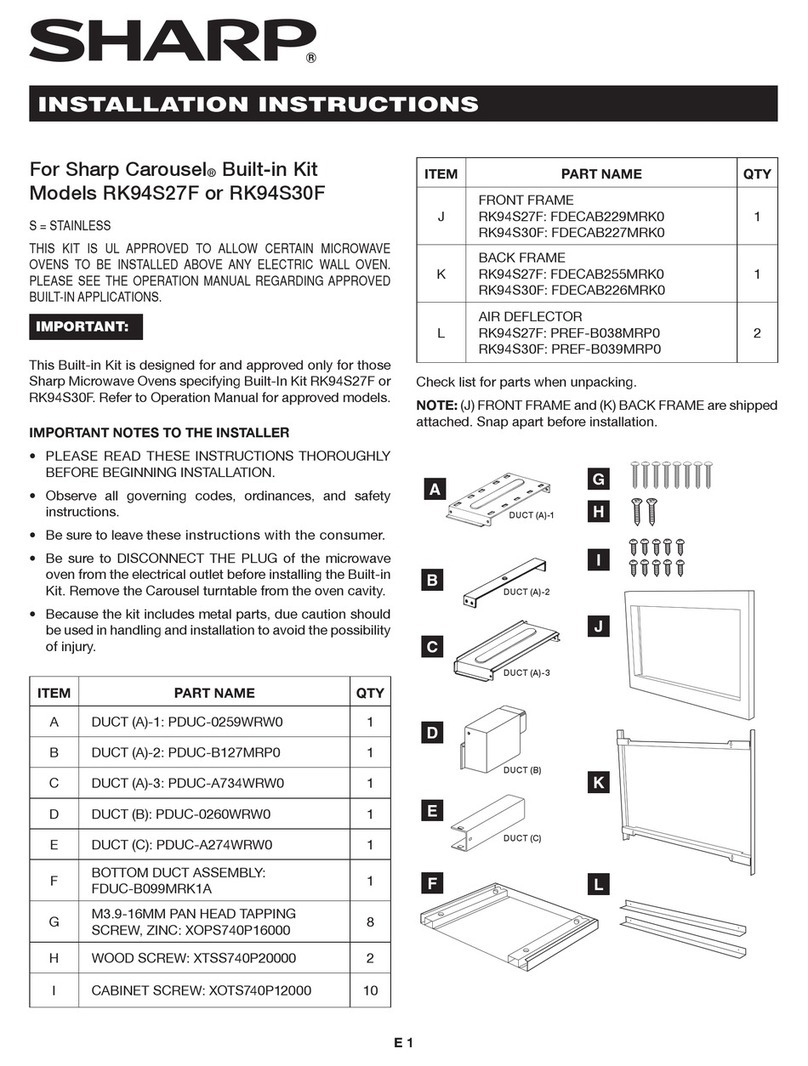 Sharp Carousel RK94S27F User manual