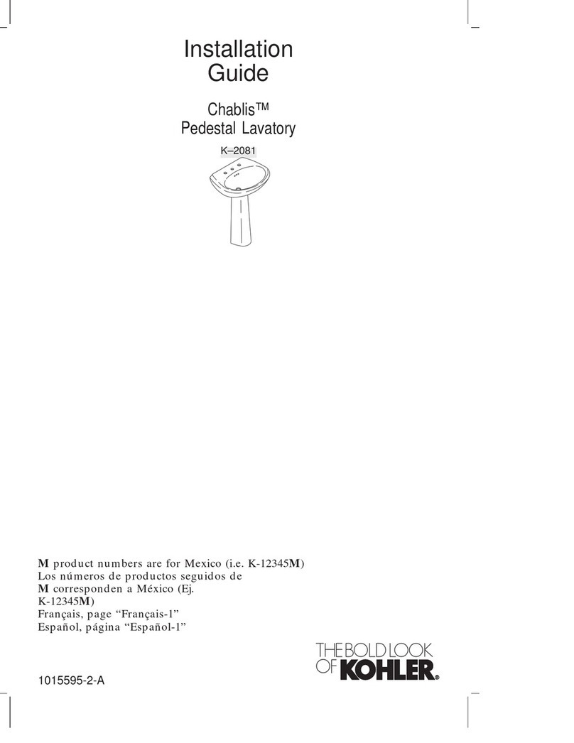 Kohler Chablis K-2081 User manual Kohler Chablis K-2081 User manual