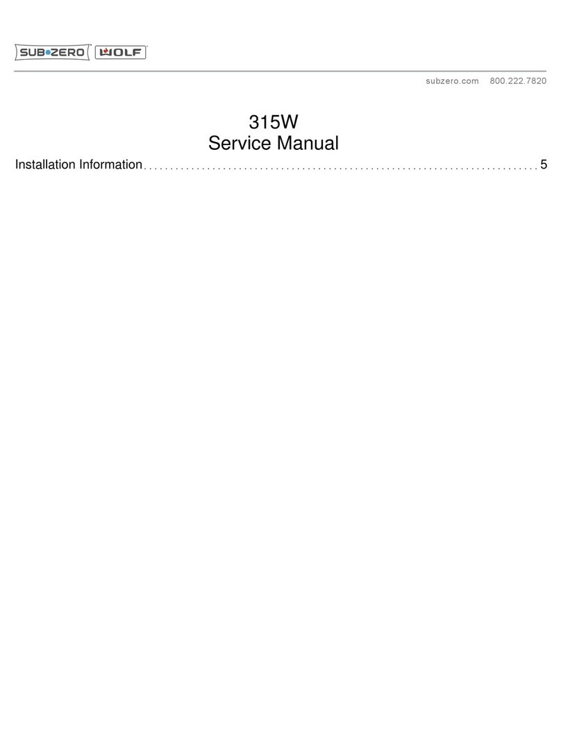 Sub-Zero 315W Installation information