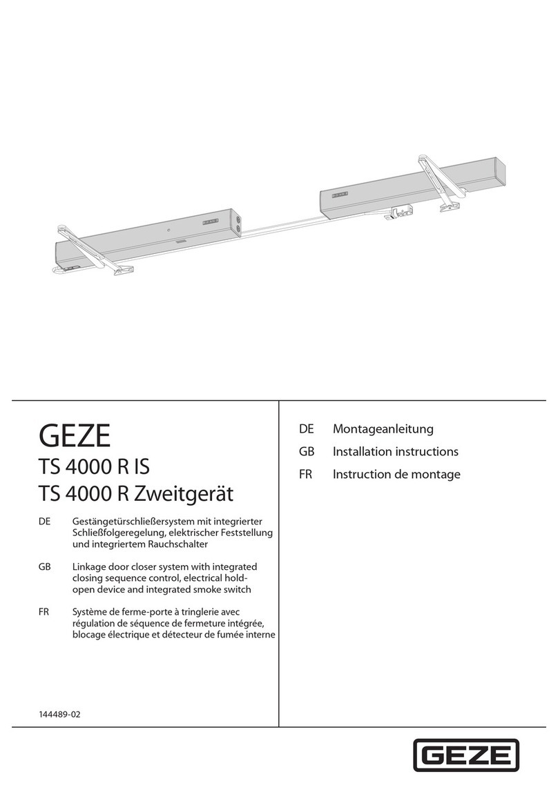 GEZE TS 4000 R installation instructions
