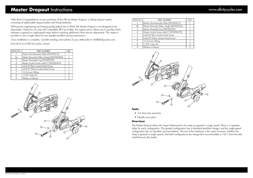 All-City Cycles Master Dropout instructions