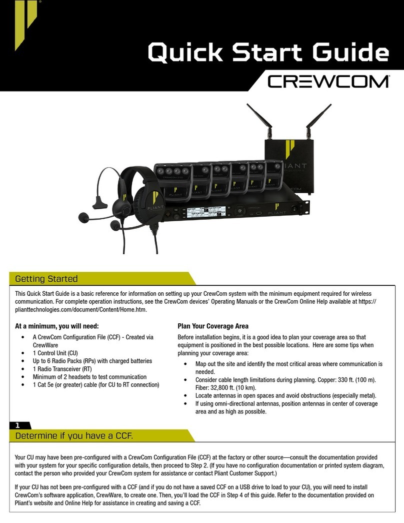 Pliant CrewCom CCU-44 User manual
