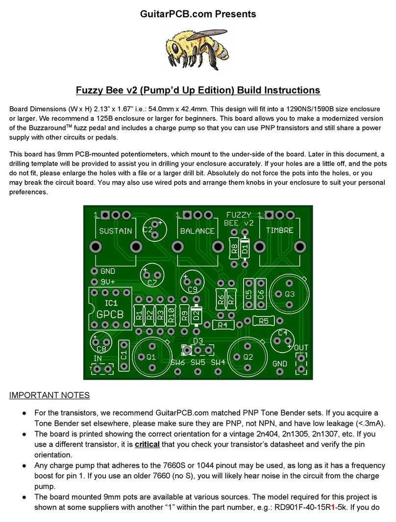 GuitarPCB Fuzzy Bee v2 Build instructions