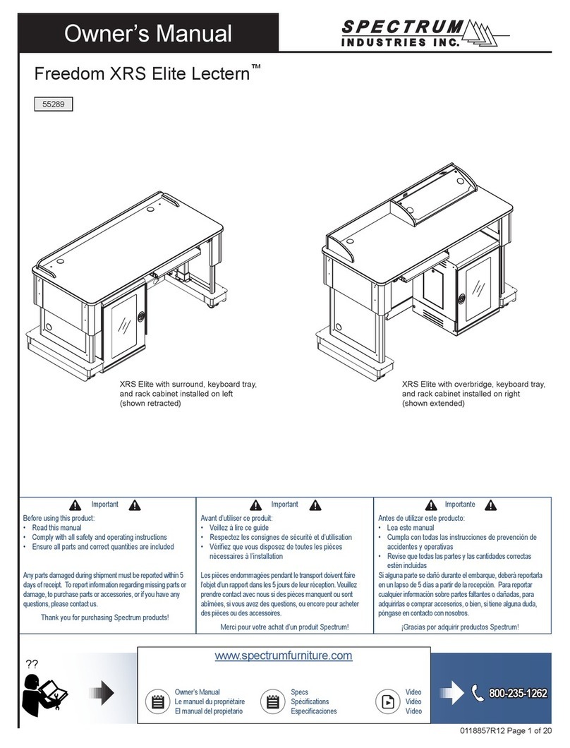 Spectrum Industries Freedom XRS Elite Lectern User manual