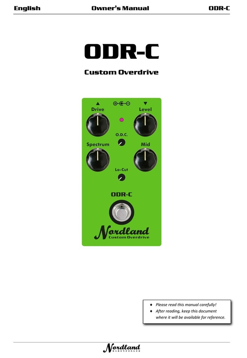 Nordland Electronics Custom Overdrive ODR-C owner's manual Nordland Electronics Custom Overdrive ODR-C owner's manual