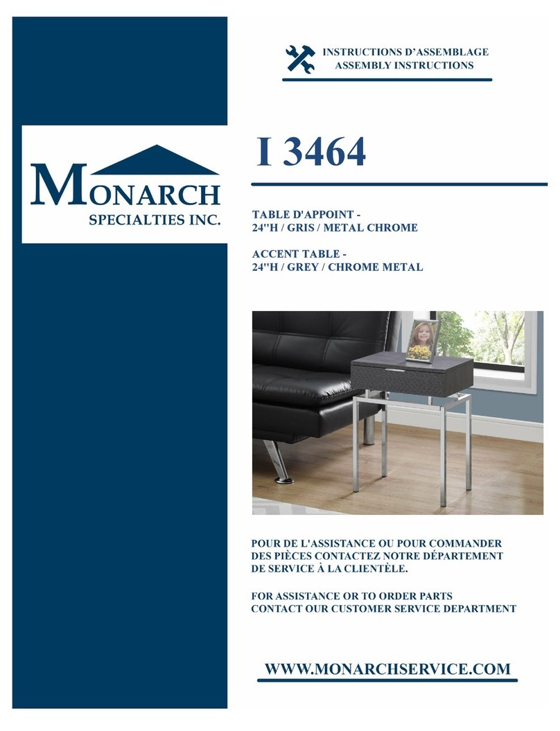Monarch Specialties I 3464 Assembly instructions