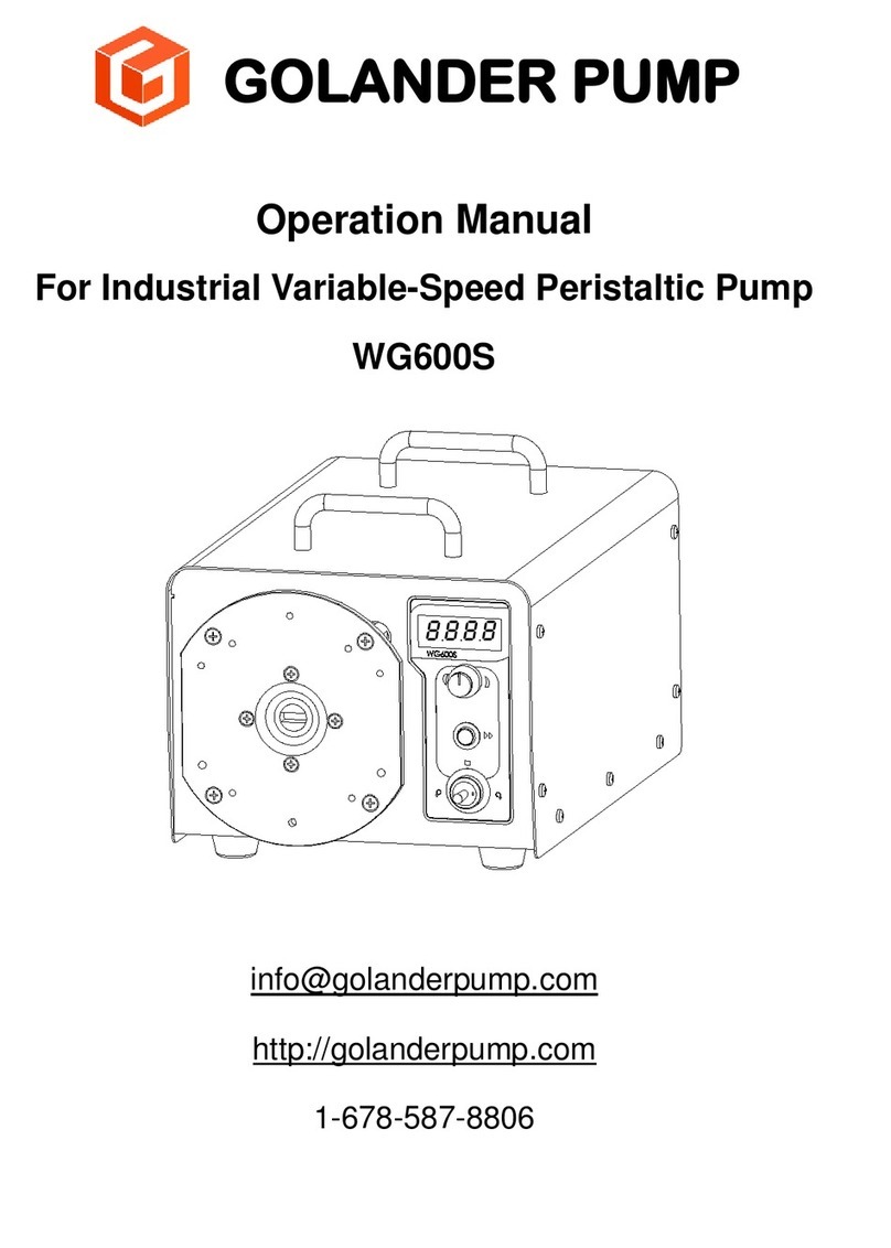 Golander pump WG600S Operation manual