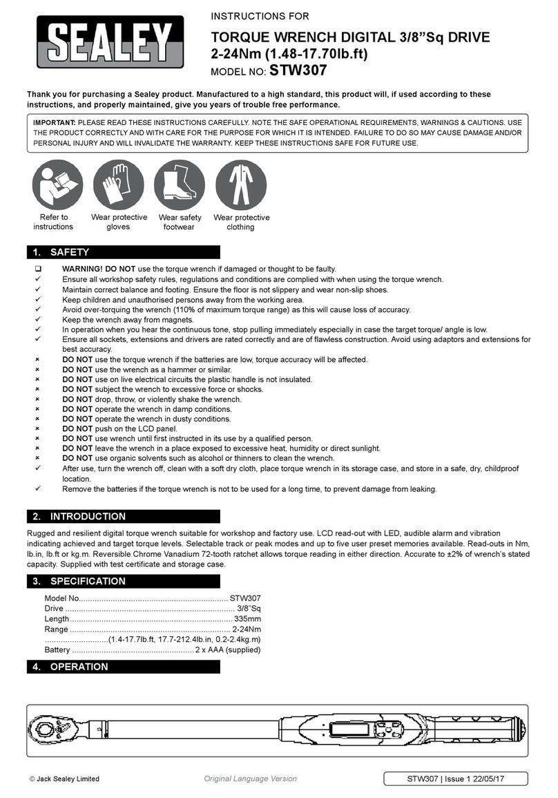 Sealey STW307 instructions