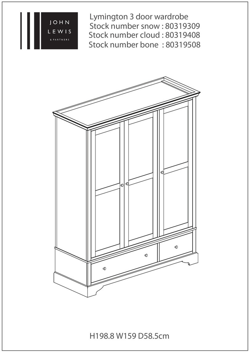 John Lewis Lymington 3 door wardrobe User manual