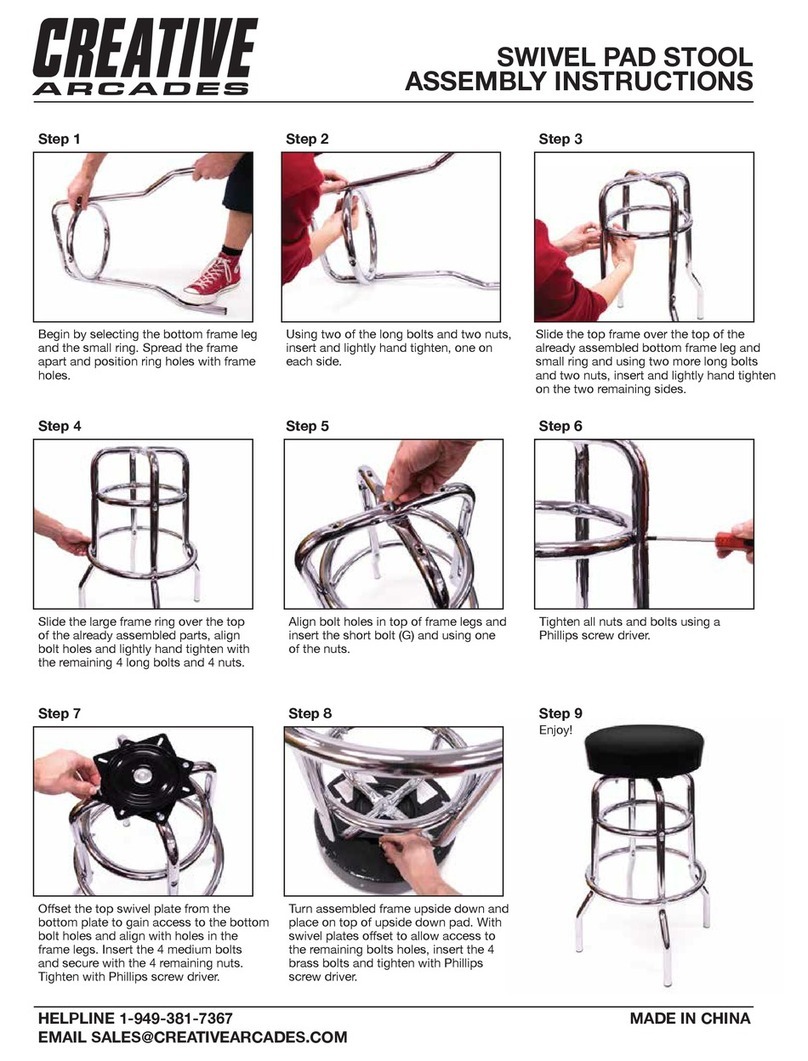 Creative Arcades SWIVEL PAD STOOL Assembly instructions Creative Arcades SWIVEL PAD STOOL Assembly instructions