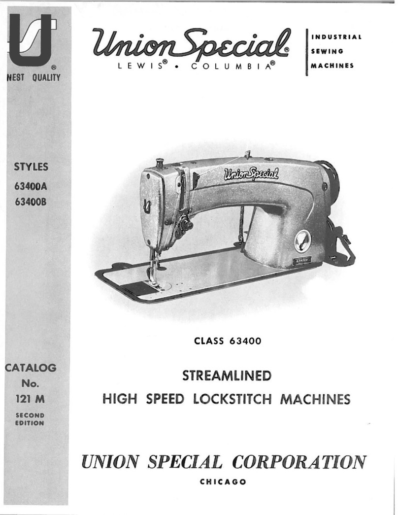UnionSpecial 63400 Series Instruction sheet