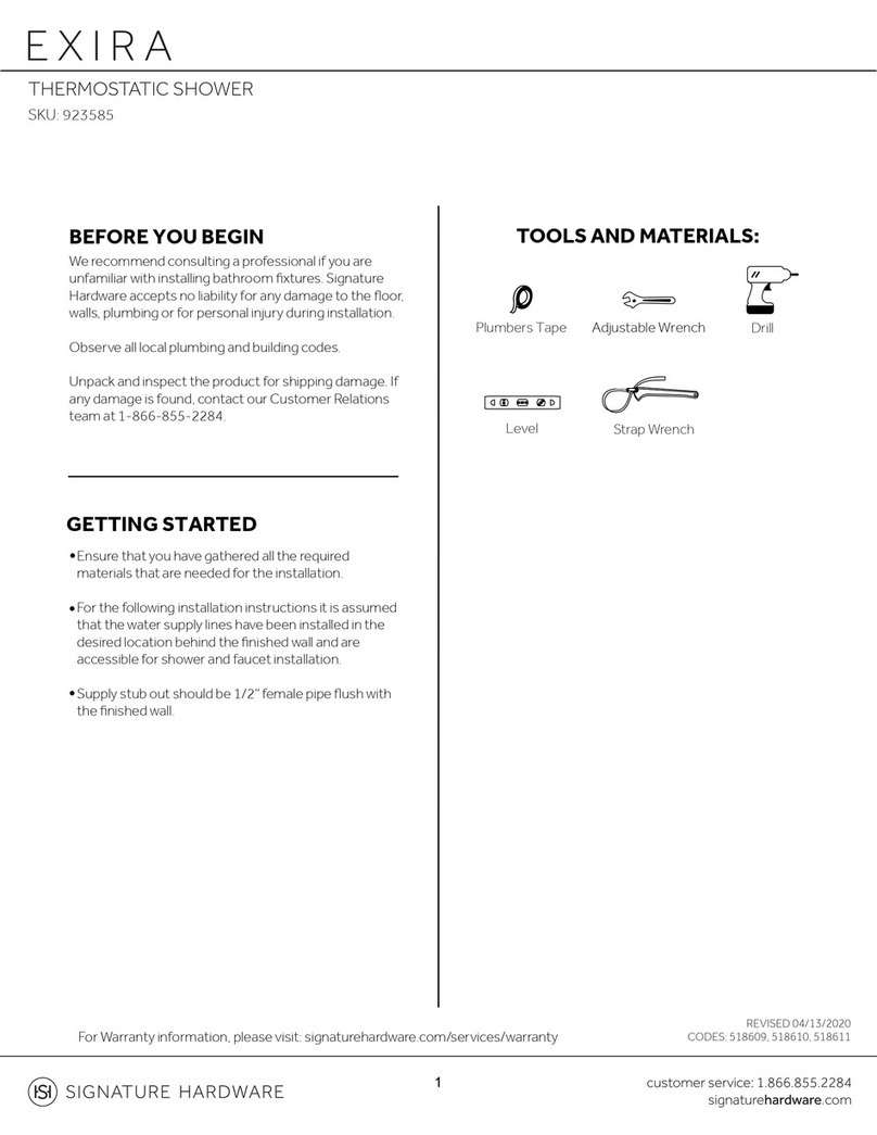 Signature Hardware EXIRA 923585 quick start guide