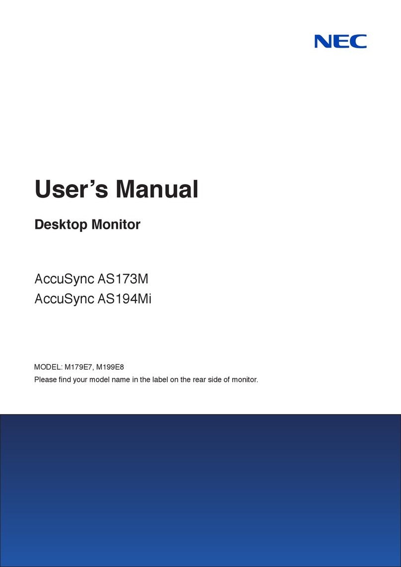 NEC AccuSync AS173M User manual