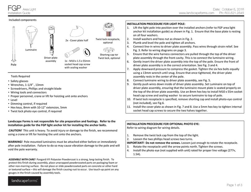 Landscape Forms FGP User manual