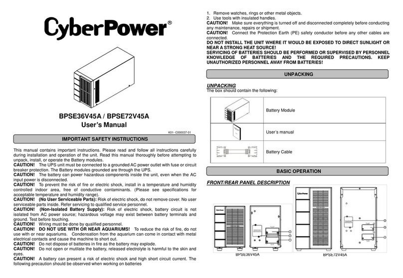 CyberPower BPSE36V45A user manual