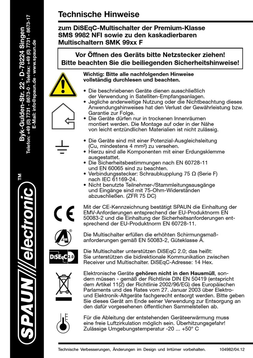 Spaun Electronic SMS 9982 NFI Technical Advice Spaun Electronic SMS 9982 NFI Technical Advice