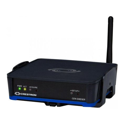 Crestron infiNET EX CEN-GWEXER User manual