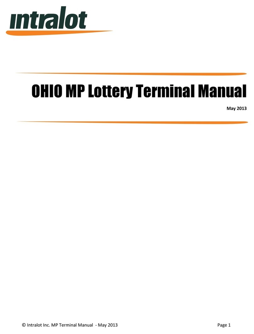 Intralot OHIO MP Lottery Terminal User manual