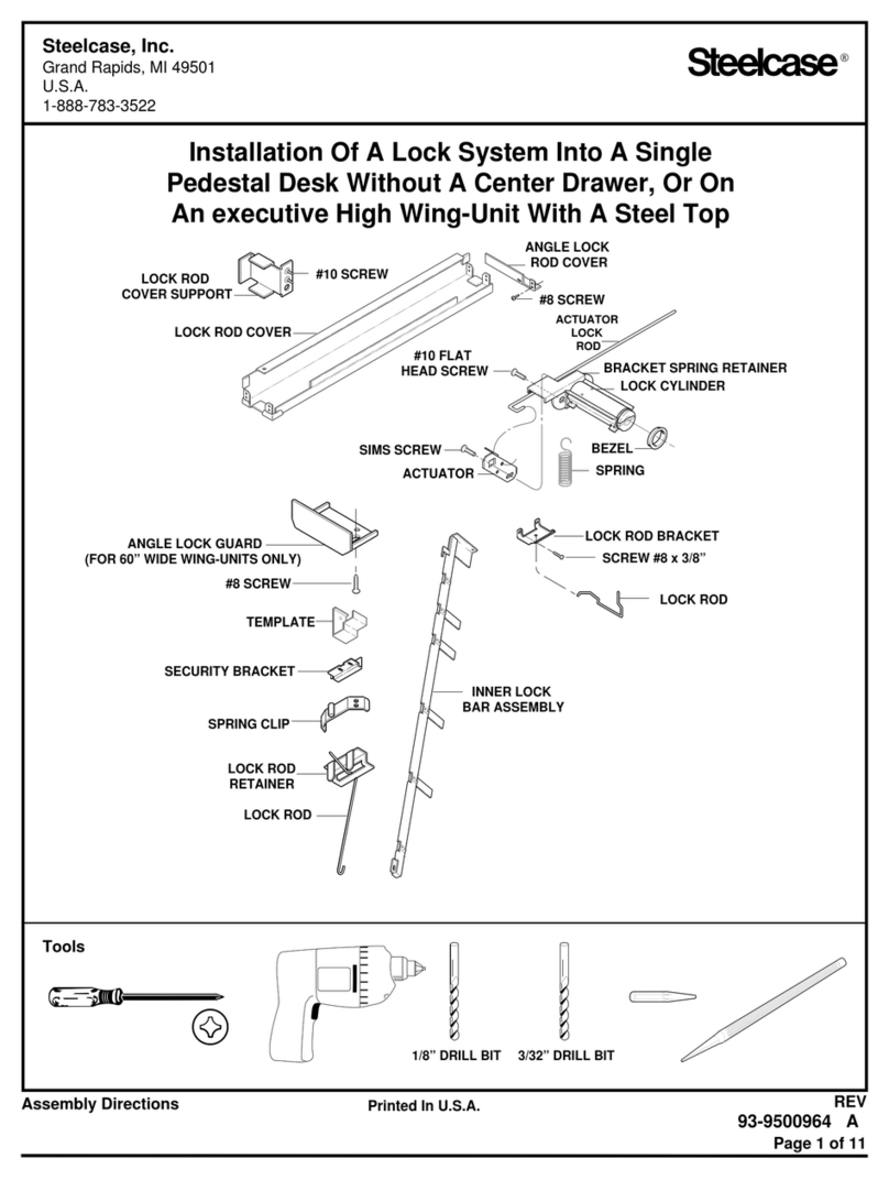 Steelcase 3200 Series installation instructions