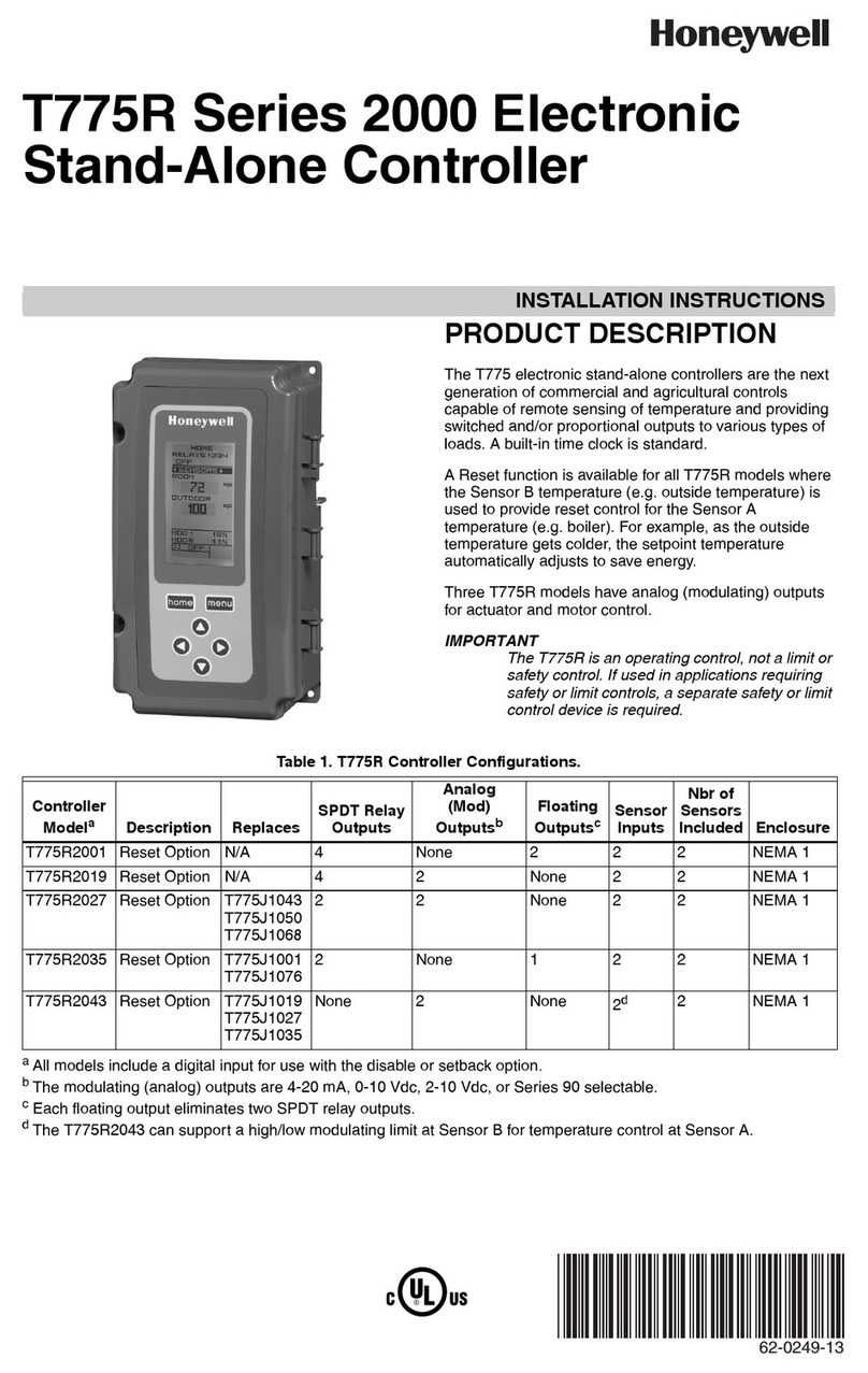 Honeywell T775R 2000 Series User manual