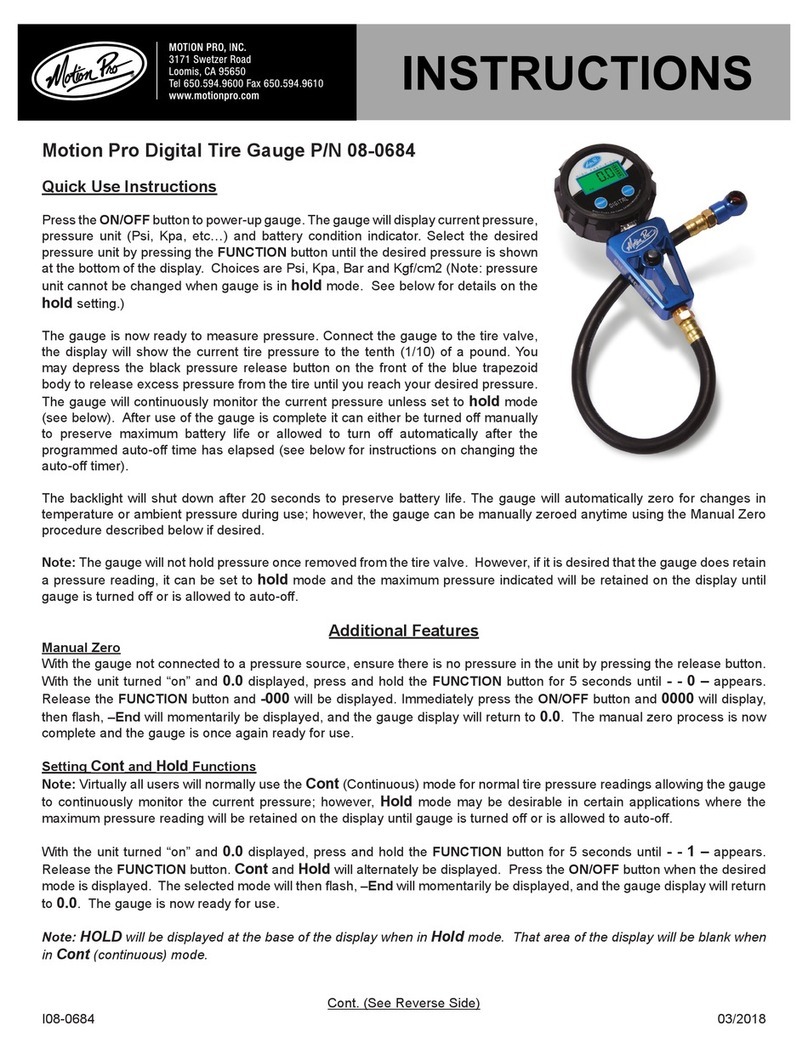 Motion Pro 08-0684 User manual
