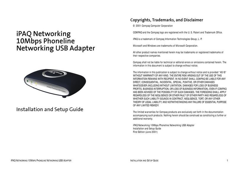 Compaq iPAQ Networking HNP-200 Installation and setup guide
