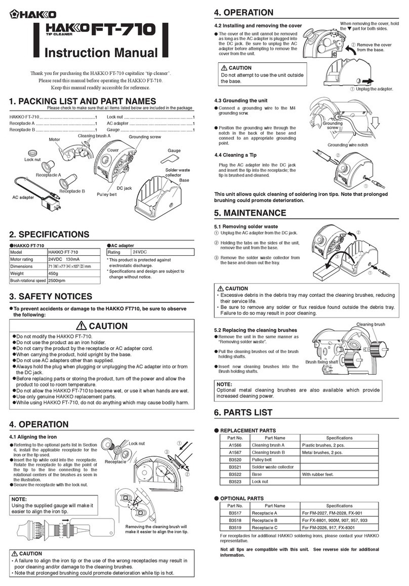 Hakko Electronics FT-710 instruction manual Hakko Electronics FT-710 instruction manual