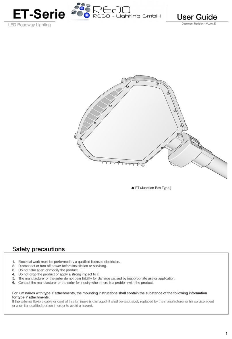 REGO-Lighting ET Series User manual