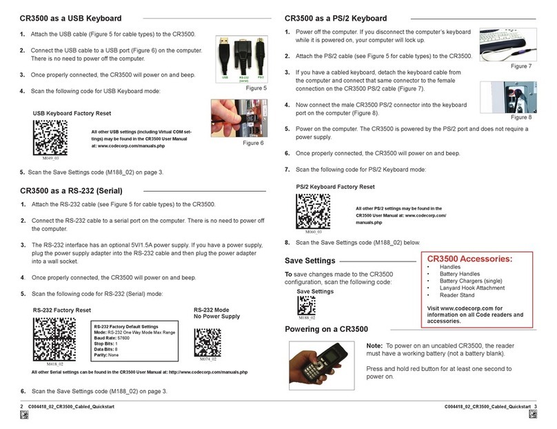 Code Code Reader CR3500 User manual