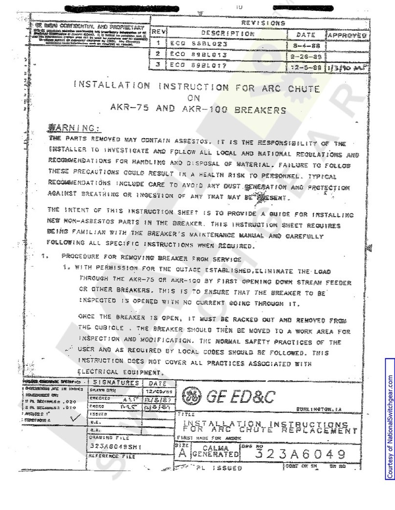 GE MicroVersaTrip AKR-75 User manual